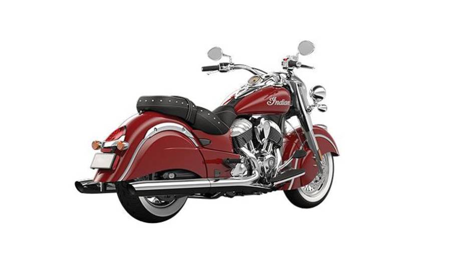 Um bloco V-Twin com cilindros inclinados a 49 graus de 1811 cc e 15,3 mkgf de torque | <a href="%20https://gutenberg.quatrorodas.abril.com.br/moto/noticias/indian-chief-classic-2014-749944.shtml" rel="migration">Leia mais</a>