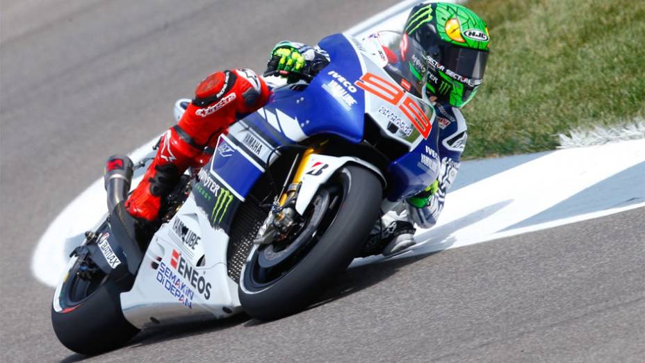 Jorge Lorenzo foi o segundo mais rápido | <a href="https://gutenberg.quatrorodas.abril.com.br/moto/noticias/motogp-marquez-pole-indianapolis-750328.shtml" rel="migration">Leia mais</a>