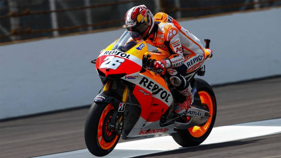 Dani Pedrosa foi o terceiro | <a href="https://gutenberg.quatrorodas.abril.com.br/moto/noticias/motogp-marquez-pole-indianapolis-750328.shtml" rel="migration">Leia mais</a>