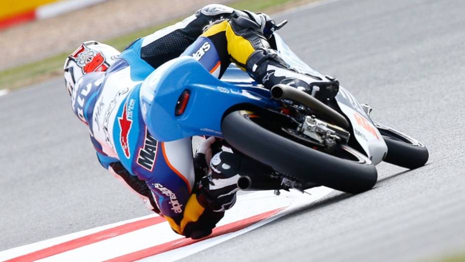 Por fim, Maverick Viñales (Team Calvo) liderou o pelotão da Moto3 | <a href="https://gutenberg.quatrorodas.abril.com.br/moto/noticias/motogp-lorenzo-lidera-sexta-feira-751904.shtml" rel="migration">Leia mais</a>