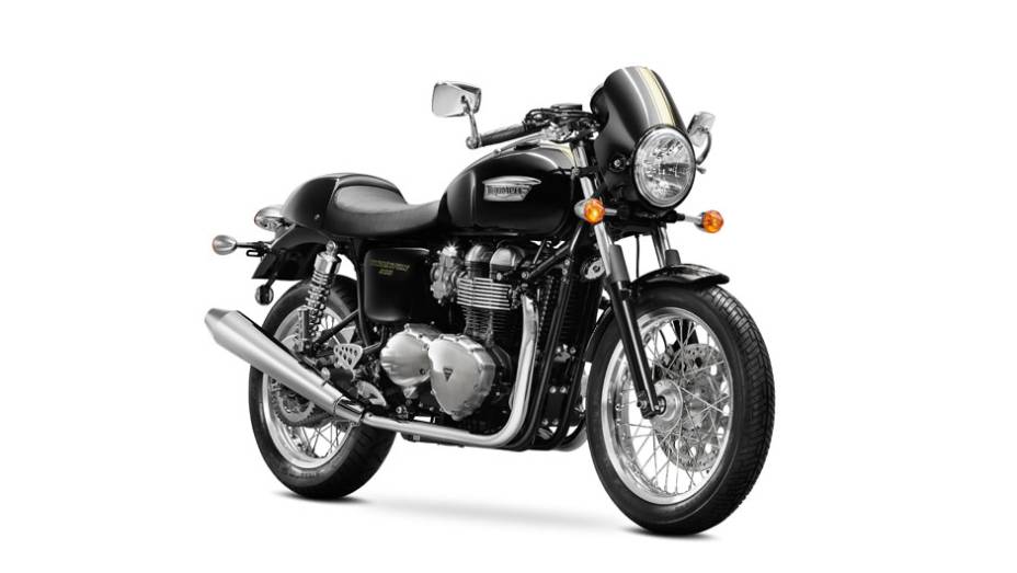 Triumph lança Thruxton 900 durante o Salão Duas Rodas 2013 | <a href="https://gutenberg.quatrorodas.abril.com.br/moto/noticias/triumph-revela-lancamentos-salao-duas-rodas-756393.shtml" rel="migration">Leia mais</a>