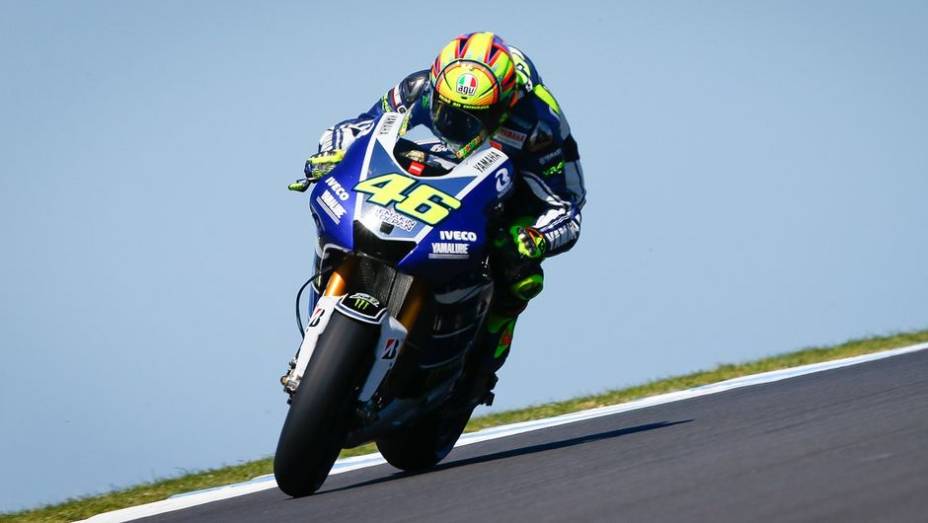 Valentino Rossi (Yamaha Factory Racing) fechará a primeira fila | <a href="https://gutenberg.quatrorodas.abril.com.br/moto/noticias/motogp-lorenzo-pole-australia-757585.shtml" rel="migration">Leia mais</a>