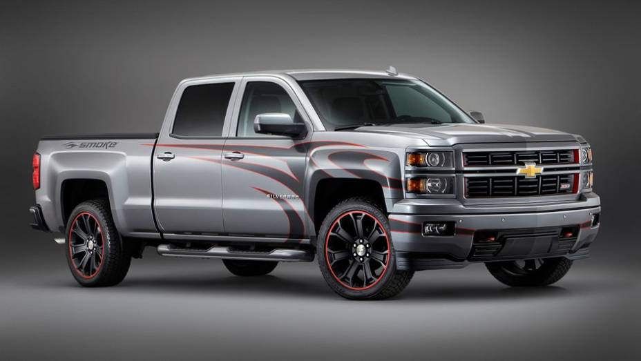 Tony Stewart Chevrolet Silverado concept | <a href="https://gutenberg.quatrorodas.abril.com.br/noticias/fabricantes/chevrolet-revela-mais-novidades-sema-show-759265.shtml" rel="migration">Leia mais</a> | <a href="https://gutenberg.quatrorodas.abril.com.br/galerias/especiais/sema-show-2013-par" rel="migration"></a>