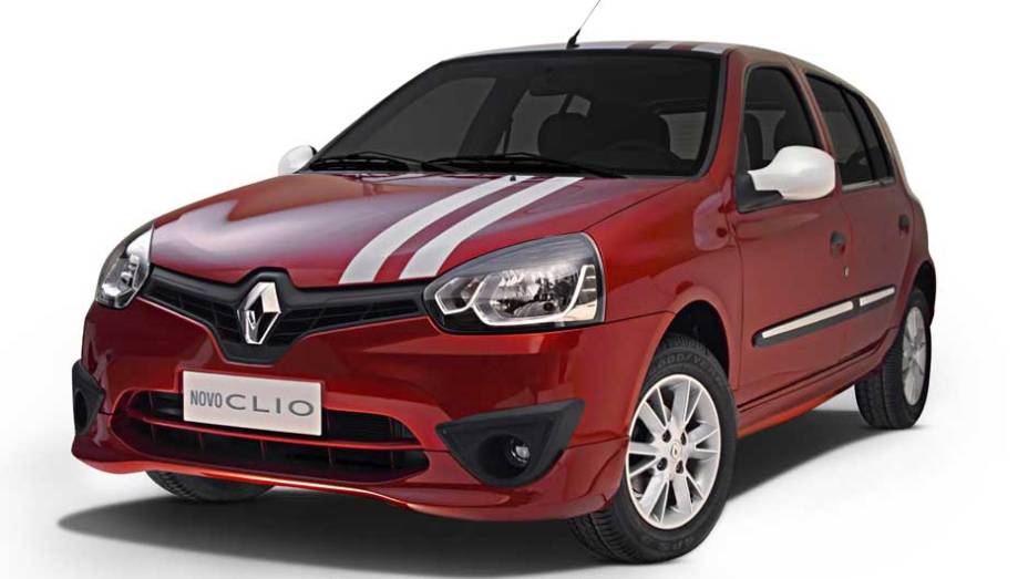 Adesivos e outros acessórios deixam o Clio com estilo mais esportivo | <a href="https://gutenberg.quatrorodas.abril.com.br/carros/lancamentos/renault-clio-2013-717925.shtml" rel="migration">Leia mais</a>