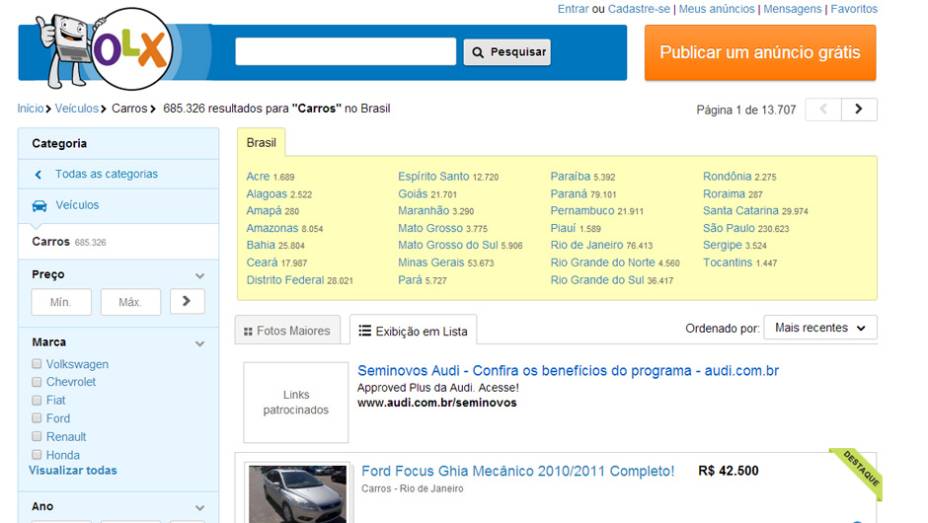 7 - OLX Carros | <a href="https://gutenberg.quatrorodas.abril.com.br/noticias/mercado/hb20-termo-mais-buscado-brasil-2013-763387.shtml" rel="migration">Leia mais</a>