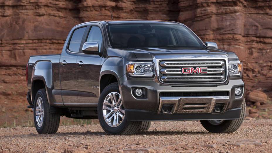 A GMC revelou neste fim de semana a nova geração da picape Canyon, que estreia no Salão de Detroit | <a href="https://gutenberg.quatrorodas.abril.com.br/noticias/saloes/detroit-2014/gmc-mostra-nova-canyon-detroit-769475.shtml" rel="migration">Leia mais</a>