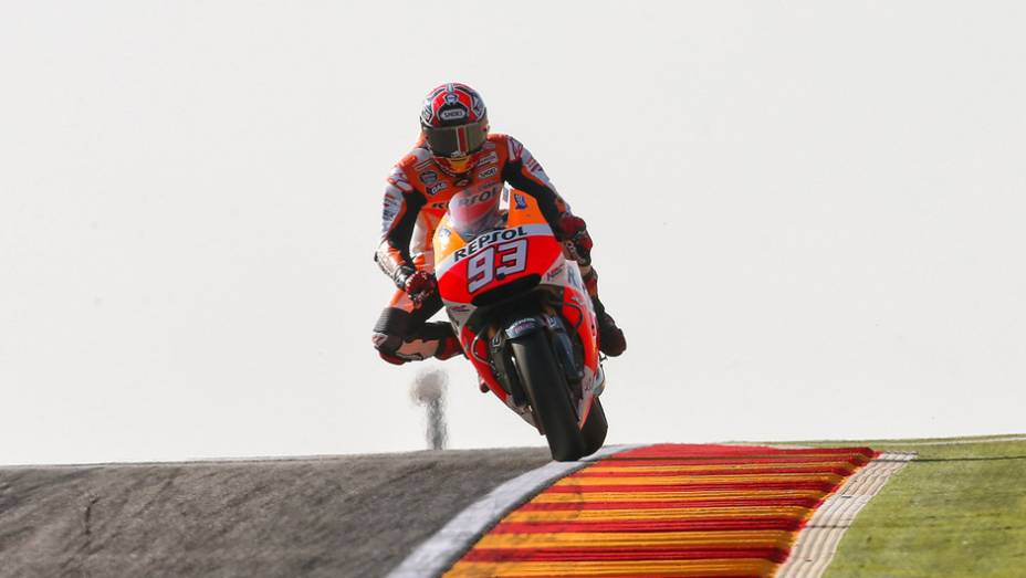 O segundo lugar ficou com Marc Márquez | <a href="https://gutenberg.quatrorodas.abril.com.br/moto/noticias/motogp-dovizioso-lidera-treinos-aragon-802709.shtml" rel="migration">Leia mais</a>