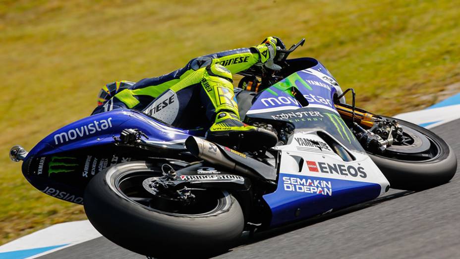 Valentino Rossi finalizou as sessões no quinto posto | <a href="https://gutenberg.quatrorodas.abril.com.br/moto/noticias/motogp-dovizioso-mais-rapido-motegi-805474.shtml" rel="migration">Leia mais</a>