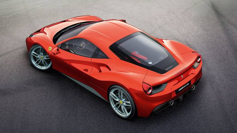 Este motor permite ao carro acelerar de 0 até 100 km/h em três segundos, alcançar 200 km/h em 8.3 segundos e ter a velocidade máxima de 330 km/h | <a href="https://gutenberg.quatrorodas.abril.com.br/noticias/saloes/genebra-2015/ferrari-lanca-488-gtb-motor-v8-biturbo" rel="migration"></a>