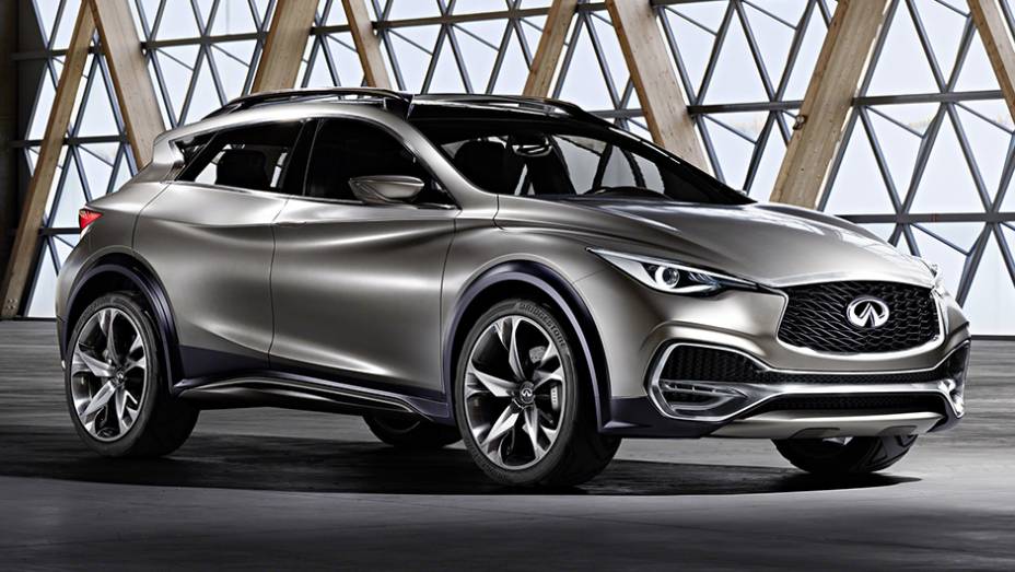 O QX30 concept tem formas que indicam sua viabilidade em ganhar uma versão de produção | <a href="https://gutenberg.quatrorodas.abril.com.br/noticias/saloes/genebra-2015/infiniti-mostra-qx30-concept-837863.shtml" rel="migration">Leia mais</a>