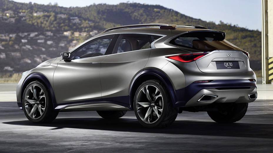 Trata-se, também, de uma evolução do Q30 concept, apresentado originalmente no Salão de Frankfurt de 2013 | <a href="https://gutenberg.quatrorodas.abril.com.br/noticias/saloes/genebra-2015/infiniti-mostra-qx30-concept-837863.shtml" rel="migration">Leia mais</a>