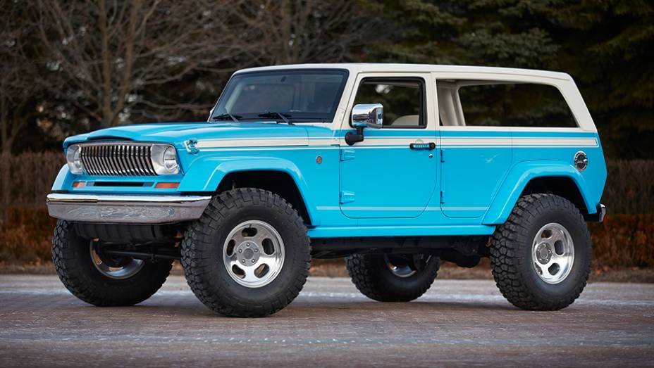 A Jeep exibiu os carros-conceito que usará em seu tradicional evento de Páscoa nos EUA. Este é o Chief, baseado no Wrangler | <a href="https://gutenberg.quatrorodas.abril.com.br/noticias/fabricantes/jeep-mostra-conceituais-evento-pascoa-849122.shtml" rel="migration">Leia mais</a>