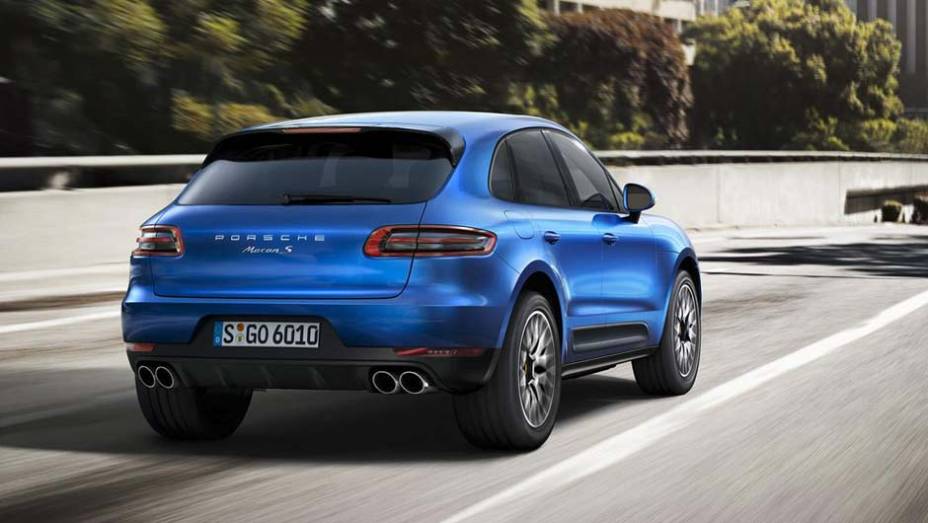 Atr&aacute;s, as lanternas horizontais invadem a tampa do porta-malas | <a href="https://gutenberg.quatrorodas.abril.com.br/noticias/saloes/los-angeles-2013/porsche-mostra-macan-760709.shtml" rel="migration">Leia mais</a>