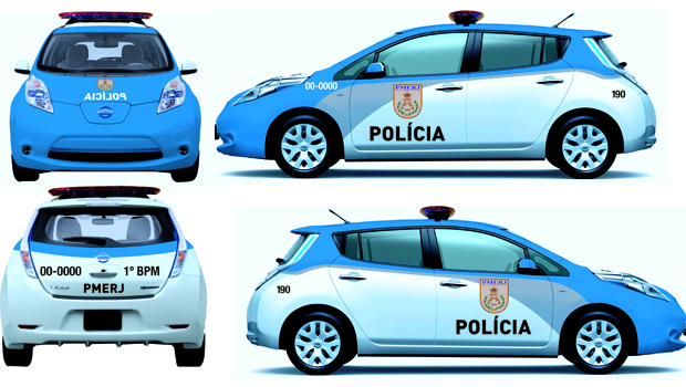 Polícia do RJ usará Nissan Leaf em patrulhas