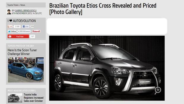 Imprensa internacional repercute Toyota Etios Cross