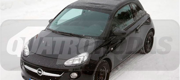 Opel Adam Cabrio é visto durante testes de inverno
