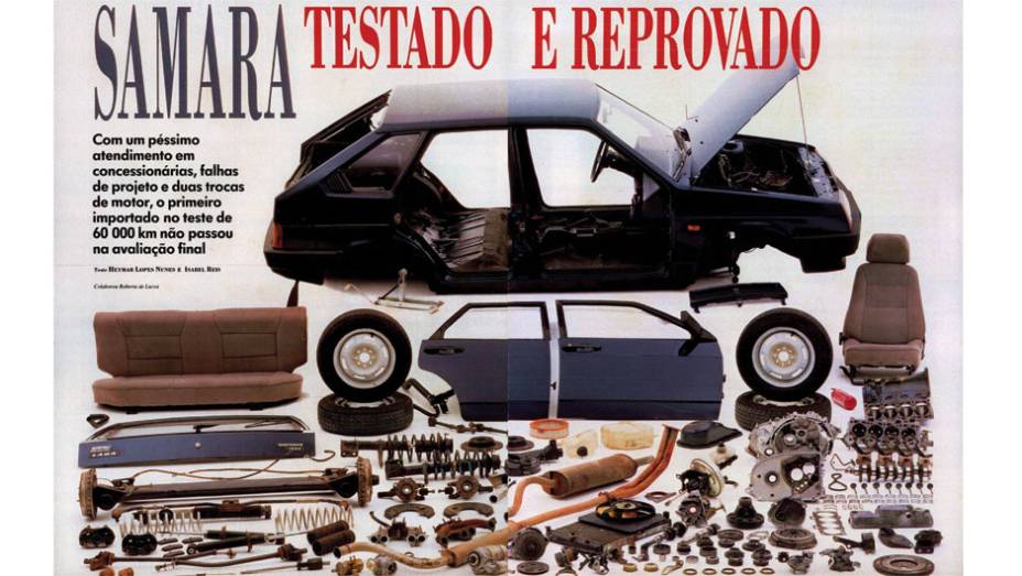 Lada Samara: o primeiro importado a passar pelo Longa Dura&ccedil;&atilde;o exp&ocirc;s a fragilidade e o despreparo das concession&aacute;rias, ressaltou as falhas de projeto e teve seu motor trocado duas vezes. Acabou sendo reprovado | <a href="https://gutenberg.quatrorodas.abril.com.br/ace" rel="migration"></a>