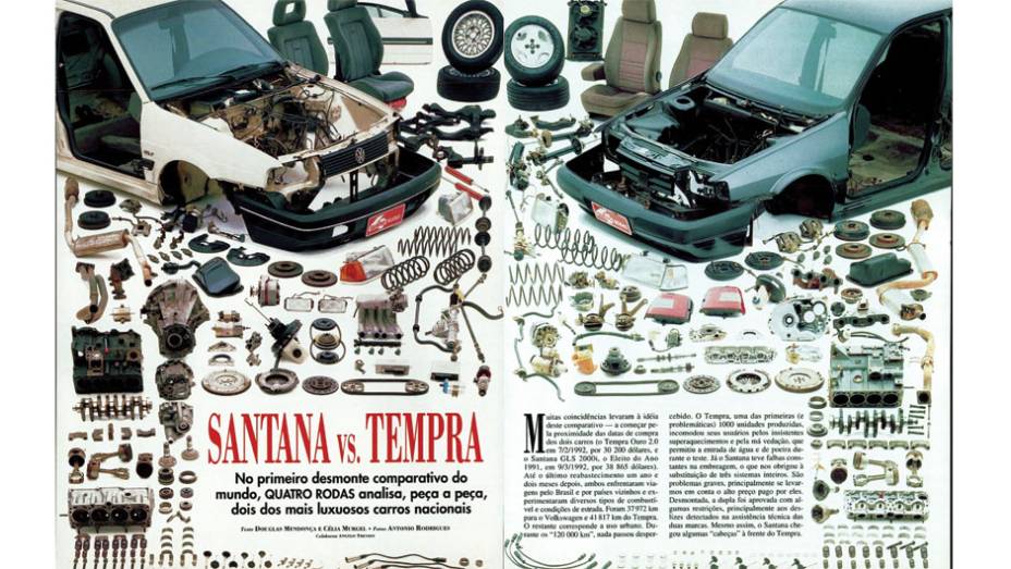 VW Santana x Fiat Tempra: colocando os sedãs frente a frente, QUATRO RODAS inovou mais uma vez, publicando o primeiro desmonte comparativo do mundo | <a href="https://gutenberg.quatrorodas.abril.com.br/acervodigital/home.aspx?edicao=395&pg=69" rel="migration">Leia mais</a> VW Santana x Fiat Tempra: colocando os sedãs frente a frente, QUATRO RODAS inovou mais uma vez, publicando o primeiro desmonte comparativo do mundo | <a href="https://gutenberg.quatrorodas.abril.com.br/acervodigital/home.aspx?edicao=395&pg=69" rel="migration">Leia mais</a>