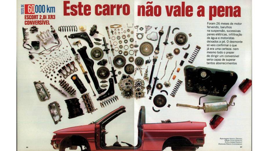 Ford Escort XR3: foram 26 meses de uma conviv&ecirc;ncia nada pac&iacute;fica, com direito a barulhos na suspens&atilde;o, panes el&eacute;tricas e at&eacute; infiltra&ccedil;&atilde;o de &aacute;gua pela capota no convers&iacute;vel da Ford | <a href="https://gutenberg.quatrorodas.abril.com.br/acervodigital/home.aspx?edicao=4" rel="migration"></a>