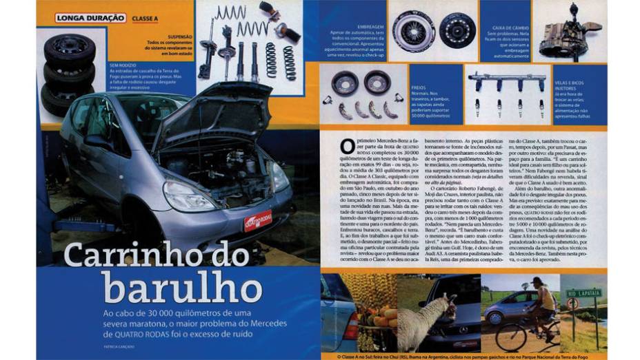 Mercedes-Benz Classe A: primeiro modelo da marca da estrela a ser produzido no Brasil, o monovolume foi até a Argentina antes de ser desmontado | <a href="https://gutenberg.quatrorodas.abril.com.br/acervodigital/home.aspx?edicao=476&pg=91" rel="migration">Leia mais</a> Mercedes-Benz Classe A: primeiro modelo da marca da estrela a ser produzido no Brasil, o monovolume foi até a Argentina antes de ser desmontado | <a href="https://gutenberg.quatrorodas.abril.com.br/acervodigital/home.aspx?edicao=476&pg=91" rel="migration">Leia mais</a>