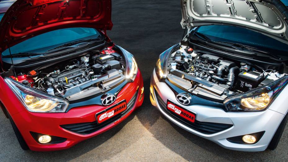 Nas ruas, será difícil identificar qual é a versão 1.0, e qual é a 1.6. | <a href="https://gutenberg.quatrorodas.abril.com.br/carros/comparativos/hyundai-hb20-1-0-x-1-6-725959.shtml" rel="migration">Leia mais</a>