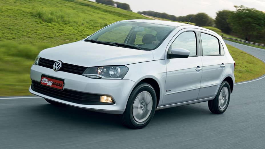 Na linha 2013, o Gol ganhou nova frente | <a href="https://gutenberg.quatrorodas.abril.com.br/carros/comparativos/hatches-compactos-729449.shtml" rel="migration">Leia mais</a>