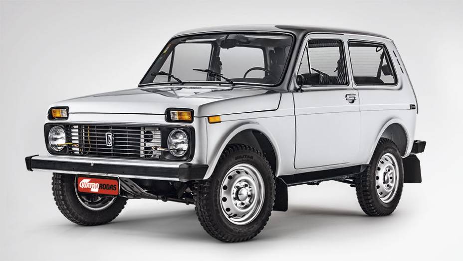 O Lada russo foi criado com tecnologia "herdada" da Fiat | <a href="https://gutenberg.quatrorodas.abril.com.br/carros/classicos-grandescarros/lada-niva-793595.shtml" rel="migration">Leia mais</a>