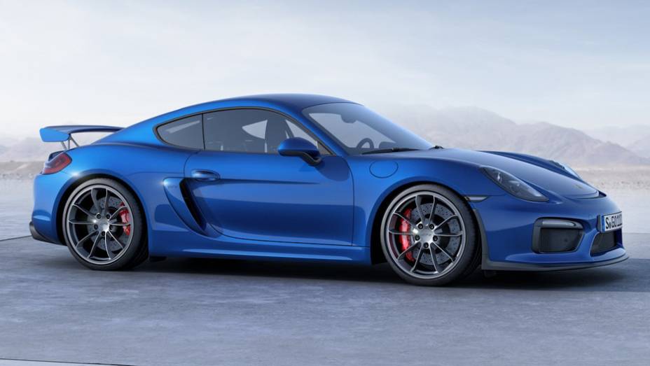 Carro tem motor 3.8 litros de seis cilindros do 911 GT3 | <a href="https://gutenberg.quatrorodas.abril.com.br/noticias/fabricantes/porsche-lanca-novo-cayman-gt4-832160.shtml" rel="migration">Leia mais</a>