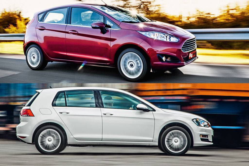 Comparativo: Ford Fiesta 1.0 EcoBoost x VW Golf 1.0 TSI
