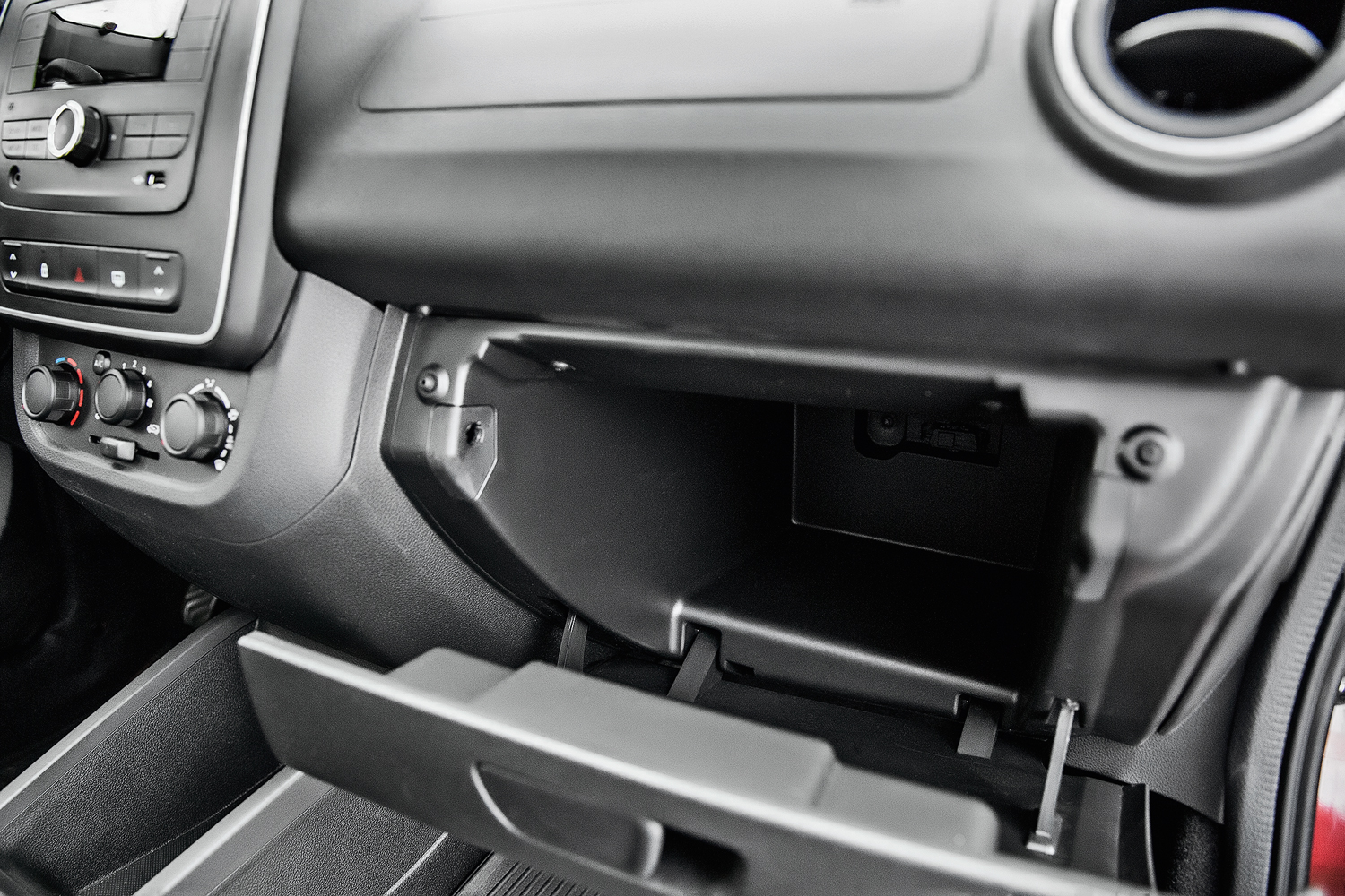 Na cabine sobra espa&ccedil;o para guardar objetos