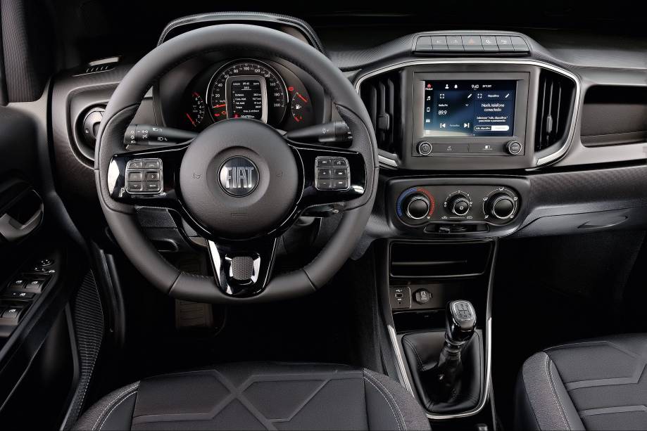 Interior da nova Fiat Strada 2021