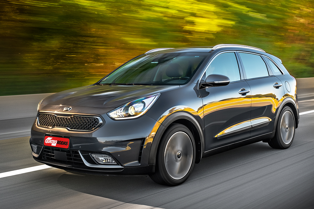 Kia Niro Esta é a única unidade do Brasil e foi mostrada no Salão de São Paulo