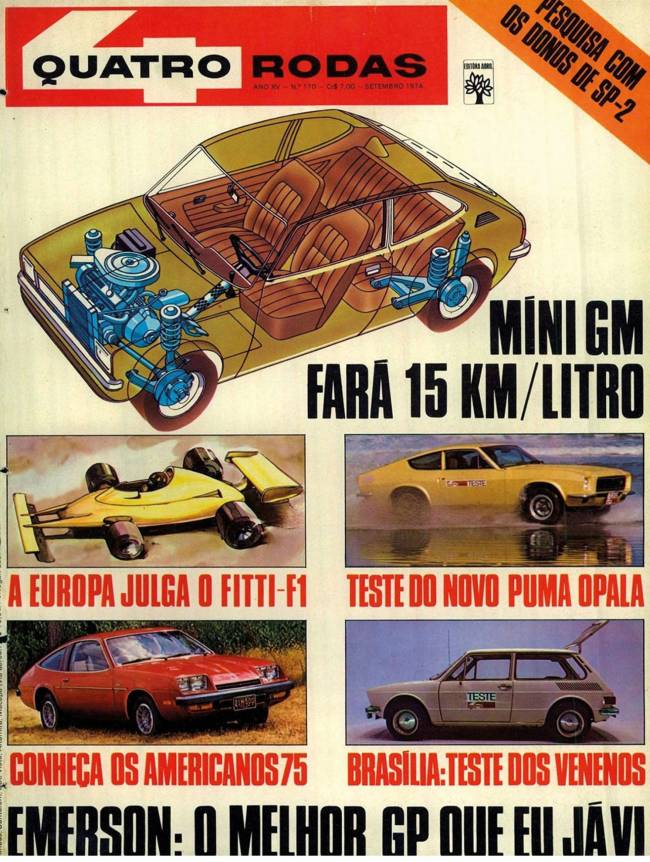 Capa Quatro Rodas setembro de 1974 Capa Quatro Rodas setembro de 1974