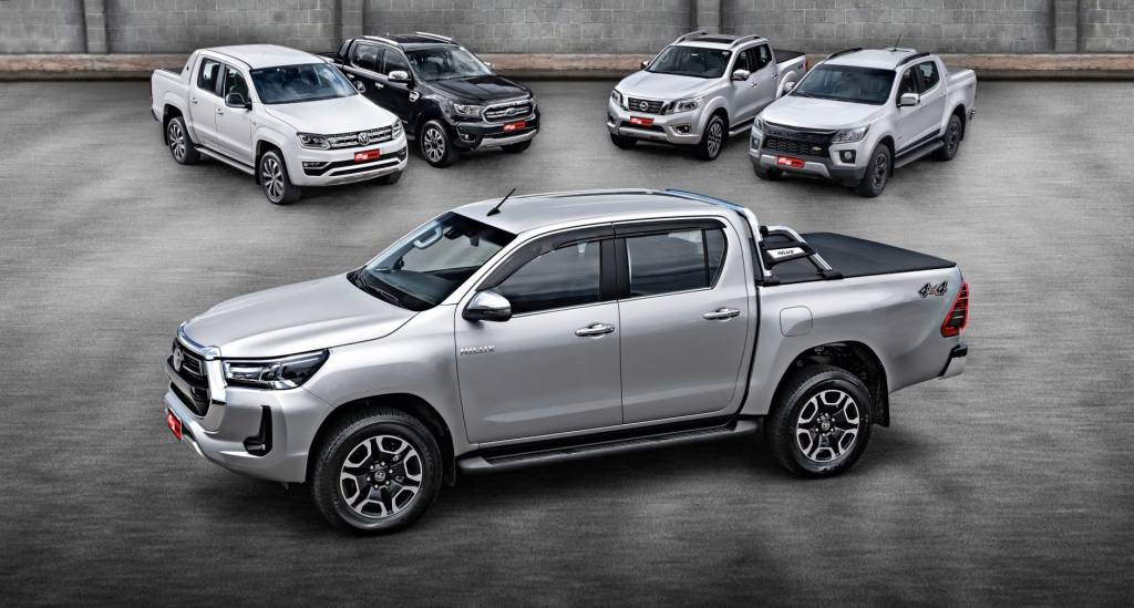 comparativo picapes Nova Hilux 2021 encara S10, Frontier, Ranger e Amarok