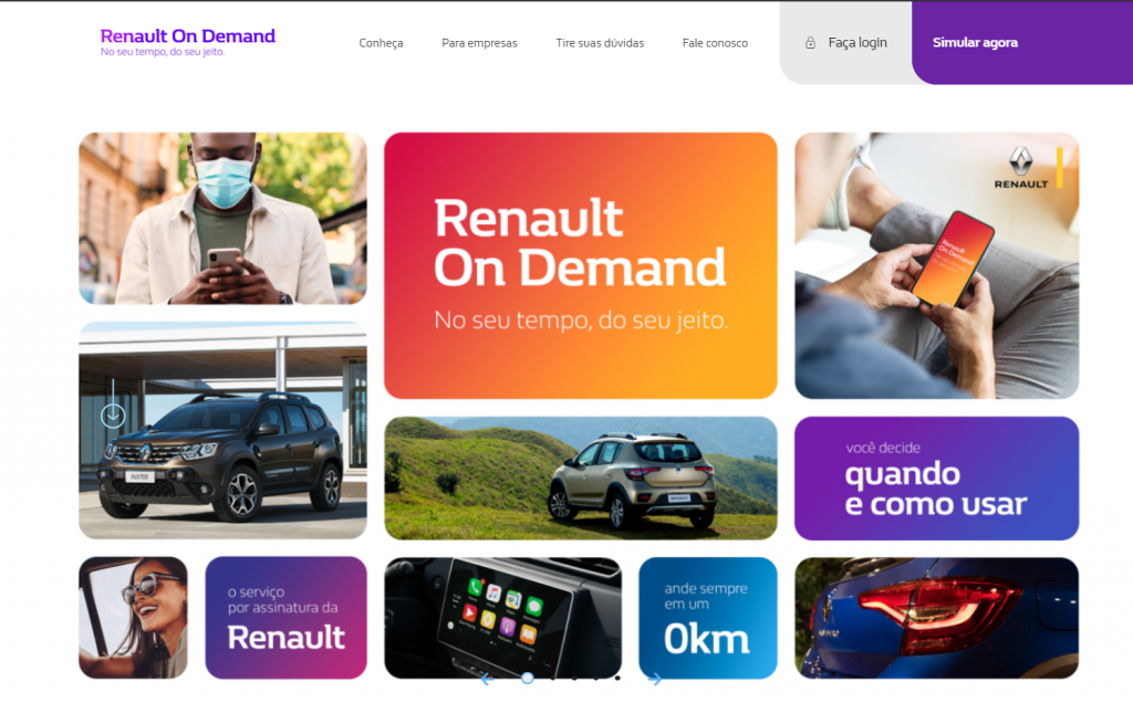 Interface do Renault On Demand Interface do Renault On Demand