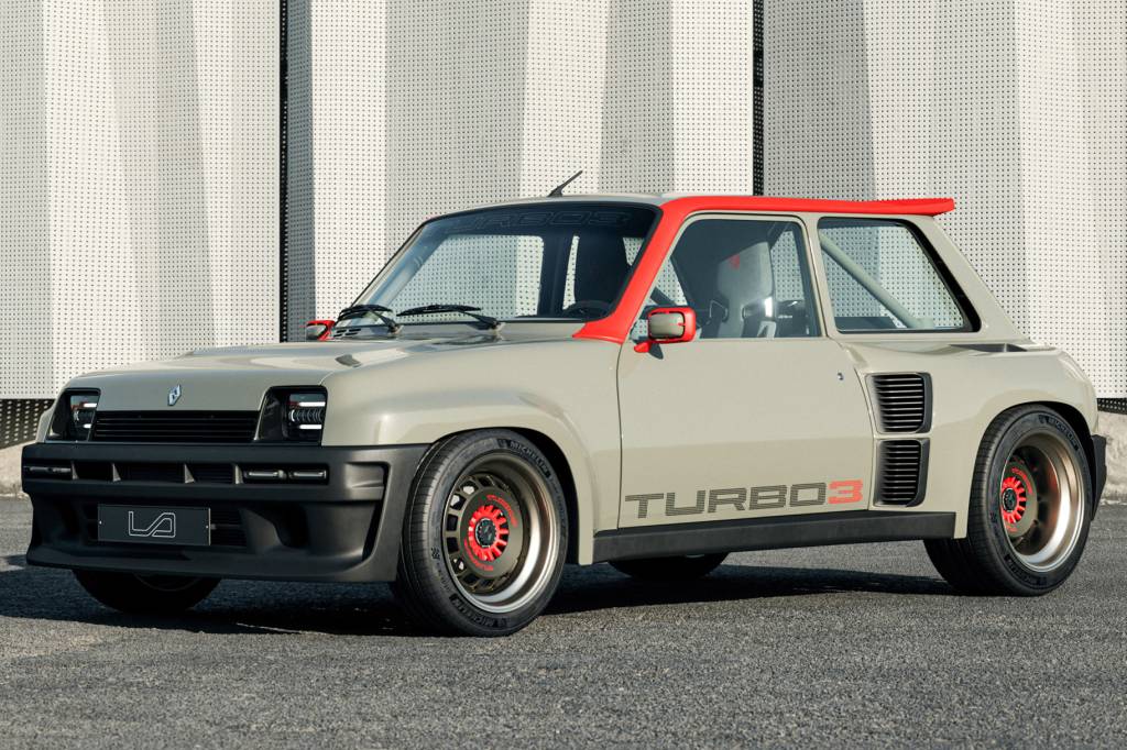 R5 TURBO 3 Renault 5 Turbo 3 cinza e laranja visto 3/4 de frente