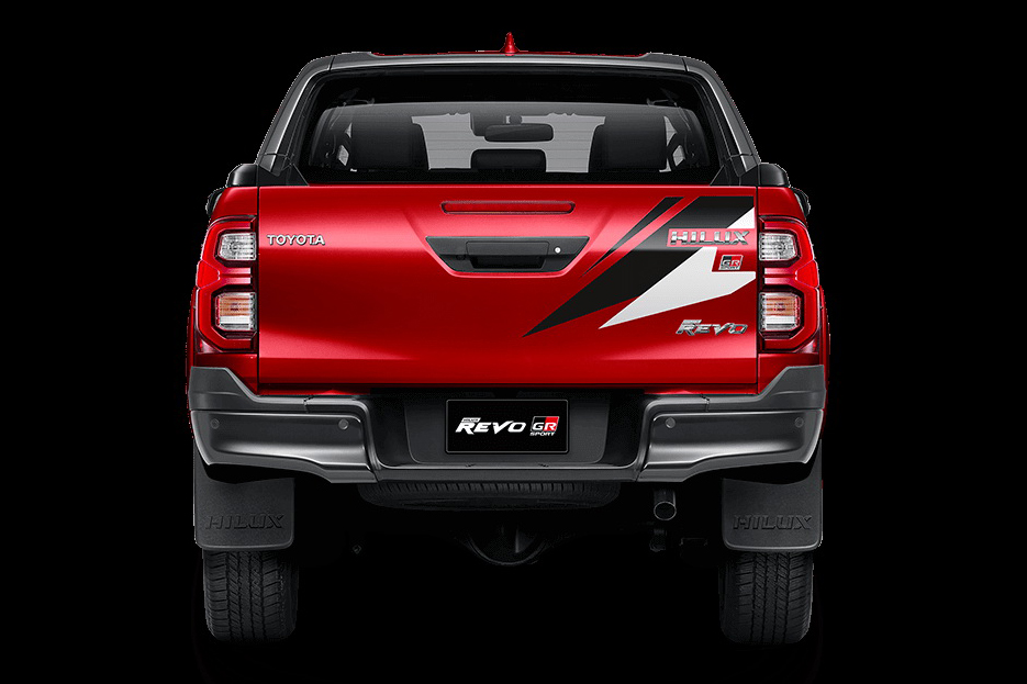 TOYOTA HILUX GR SPORT 9 Toyota Hilux Revo GR Sport vermelha vista de trás
