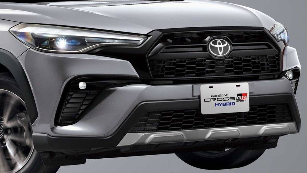 COROLLA CROSS GR SPORT 2 Toyota Corolla Cross GR Sport cinza 3/4 de frente