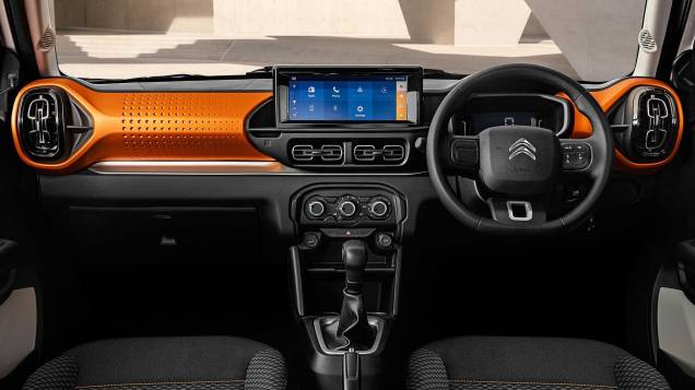 Painel do novo Citroën C3 2023 para o mercado indiano Painel do novo Citroën C3 2023 para o mercado indiano