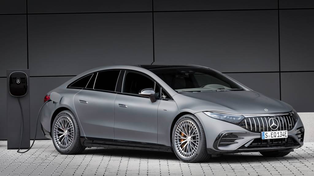 Mercedes-AMG EQS 53 4MATIC+, 2021Mercedes-AMG EQS 53 4MATIC+, 2021 Mercedes-AMG EQS 53 4MATIC+ visto 3/4 de frente