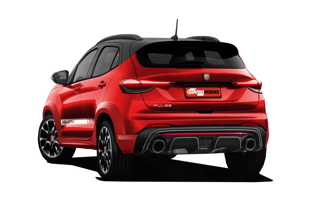 Pulse Abarth Site-1 Traseira do Pulse Abarth ainda poderá ganhar aerofólios inéditos, por exemplo (Reprodução Proibida)