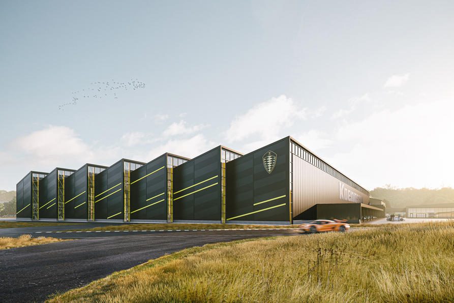 Nova fábrica da Koenigsegg terá até pista de testes aberta aos clientes