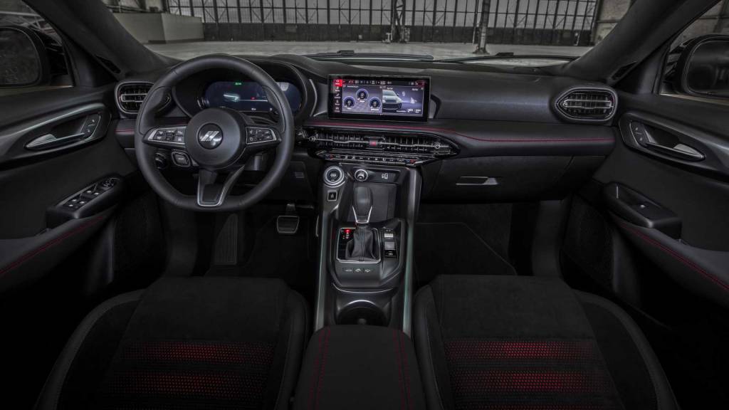 2023-dodge-hornet Interior tem estilo semelhante ao Jeep Compass
