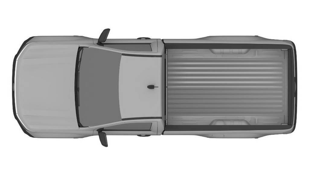 Base-Spec-Single-Cab-VW-Amarok-CAD-Drawings-9 VW Amarok 2023 cabine simples vista de cima