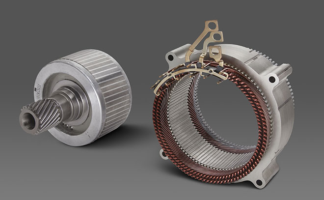 GM’s 62-kW induction EV motor will be used in all-wheel drive Os motores da plataforma GM Ultium são 50% mais leves e 25% mais potentes do que seus antecessores