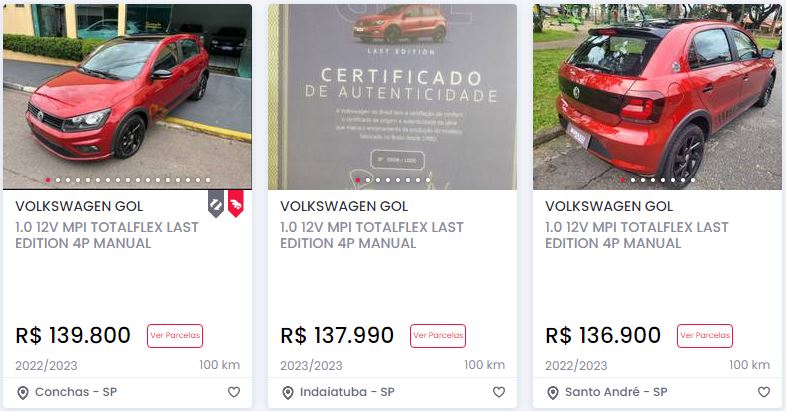 lats2 Gol Last Edition tem grande variação de preços entre revendas e localidades
