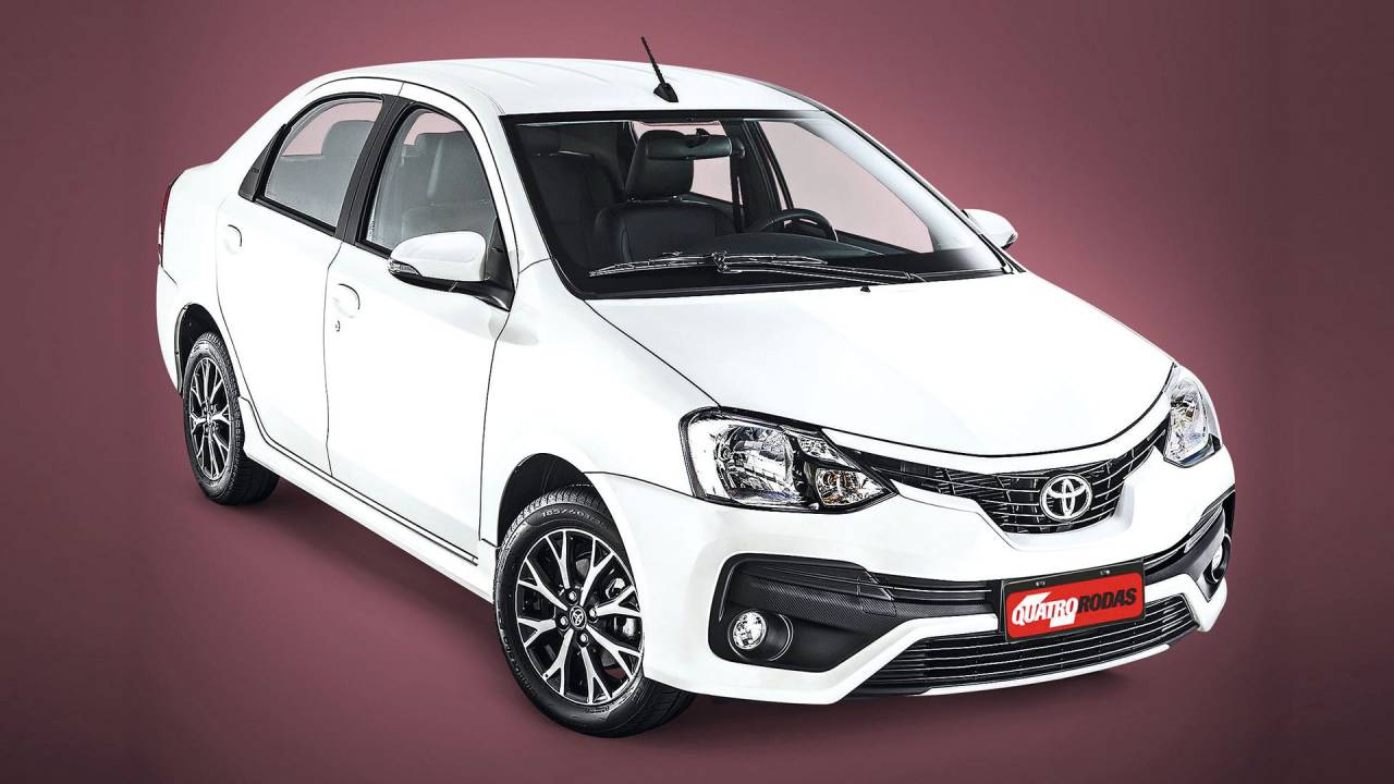 Automóvel Etios Platinum, da Toyota, que participou do teste comparativo da revista Quatro Rodas.